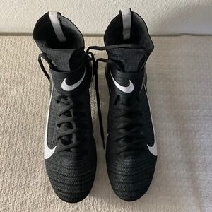 Nike Alpha Menace Elite 2 Football Cleats‎ Black White 12.5 AR4213-001 New